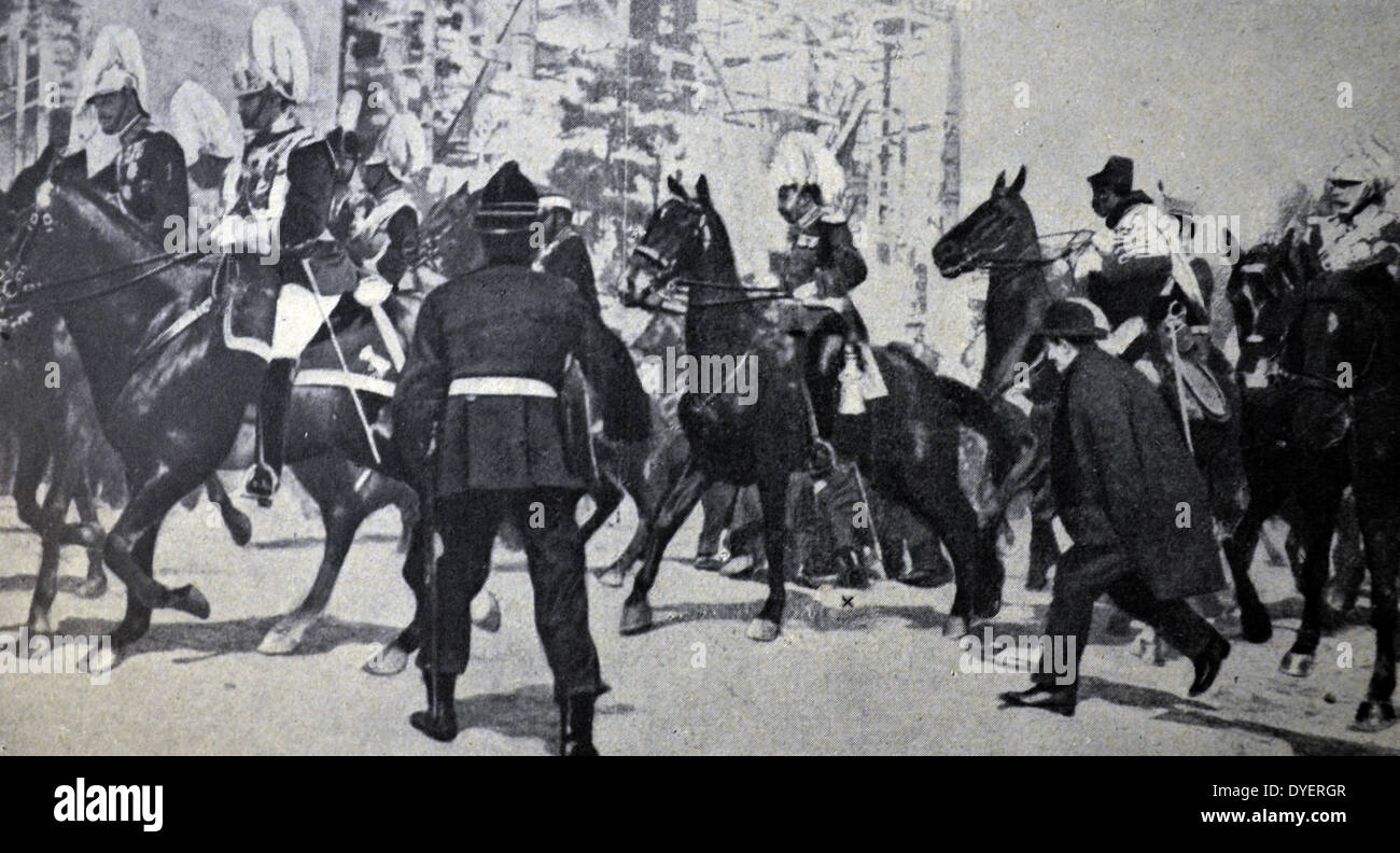 Intento de asesinato del rey Alfonso XIII de España 1913 Foto de stock