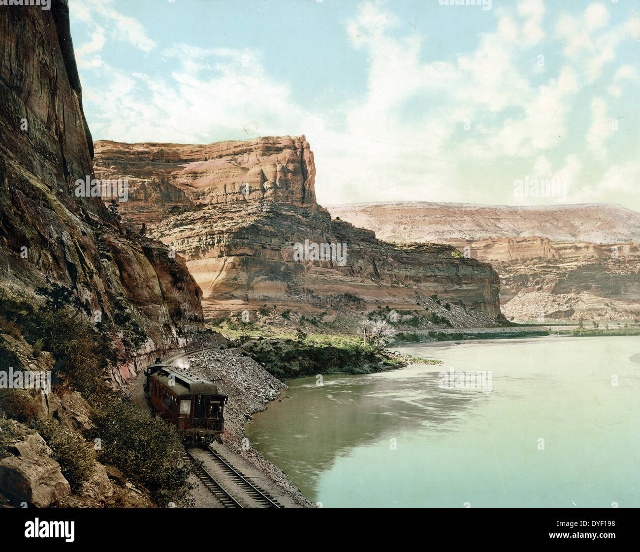 Las paredes de la ciudadela, canónigo de la Grand, Utah c1900. Por William Henry Jackson 1843-1942, fotógrafo. Foto de stock