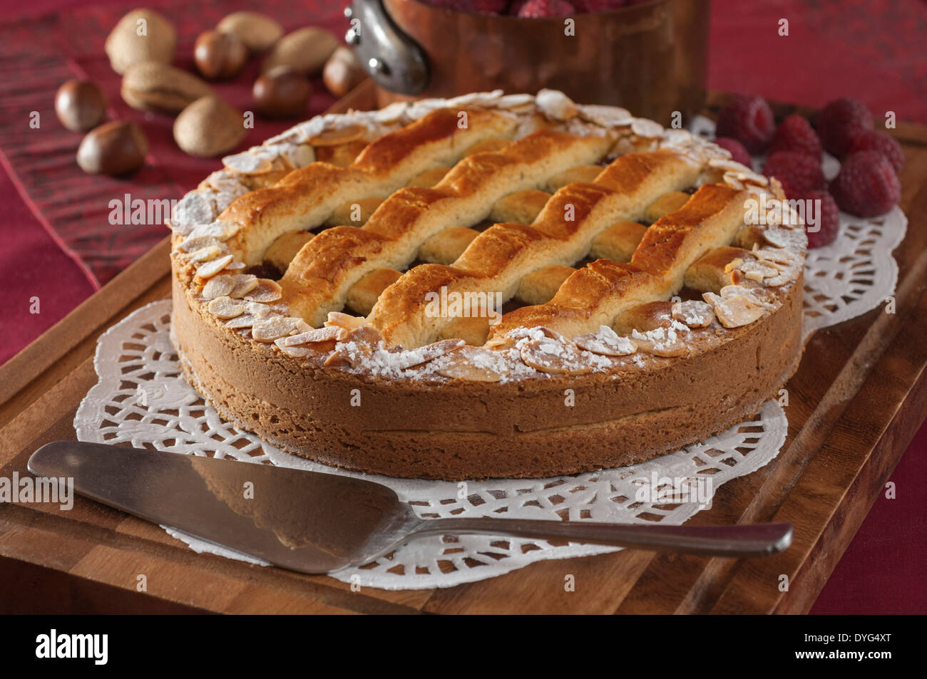 Linzer torte pastelería Austriaca Foto de stock