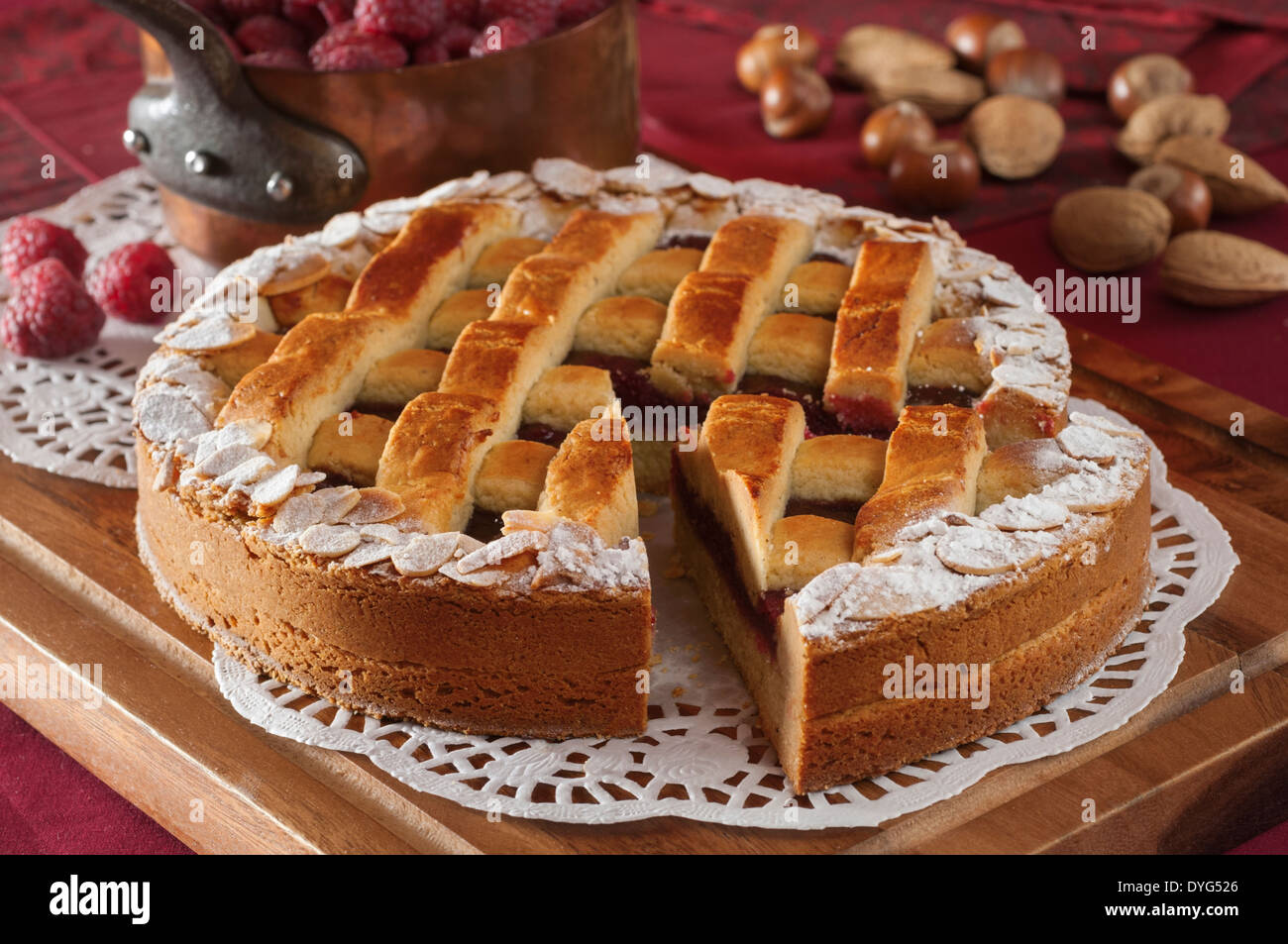Linzer torte pastelería Austriaca Foto de stock