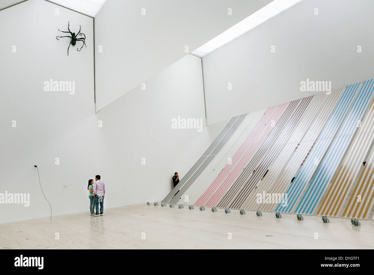 Magnífica exposición inaugural en el 3er piso noble galerías Museo Jumex abierto de noviembre de 2013 incluye la escultura de Louise Bourgeois Foto de stock