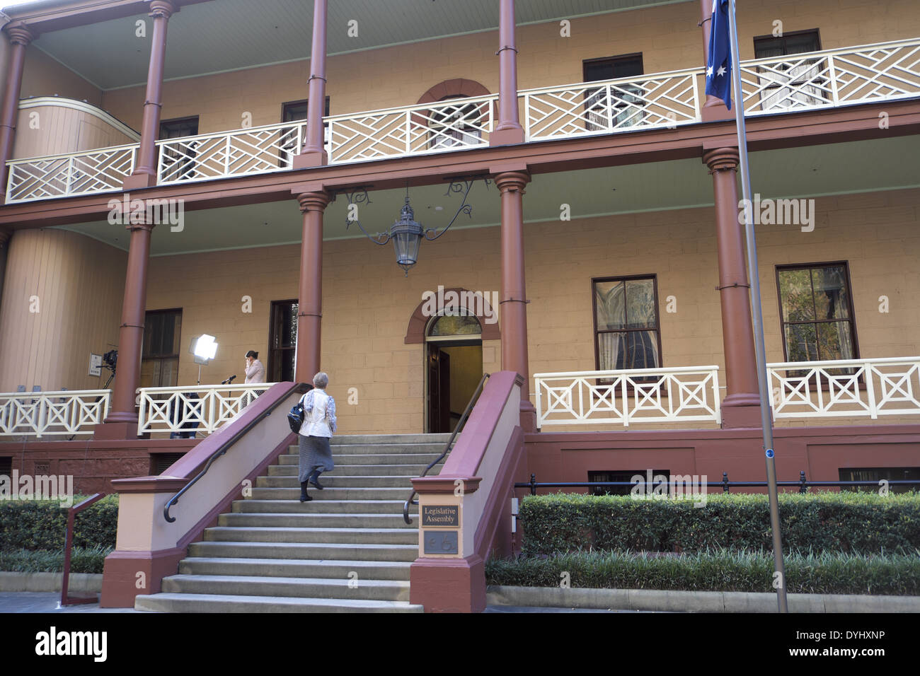 Edificio del Parlamento de NSW en Macquarie Street, Sydney Foto de stock