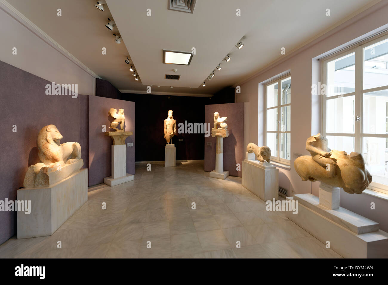 Memorial esculturas del periodo arcaico. Kerameikos Museum. Atenas. Grecia. Foto de stock