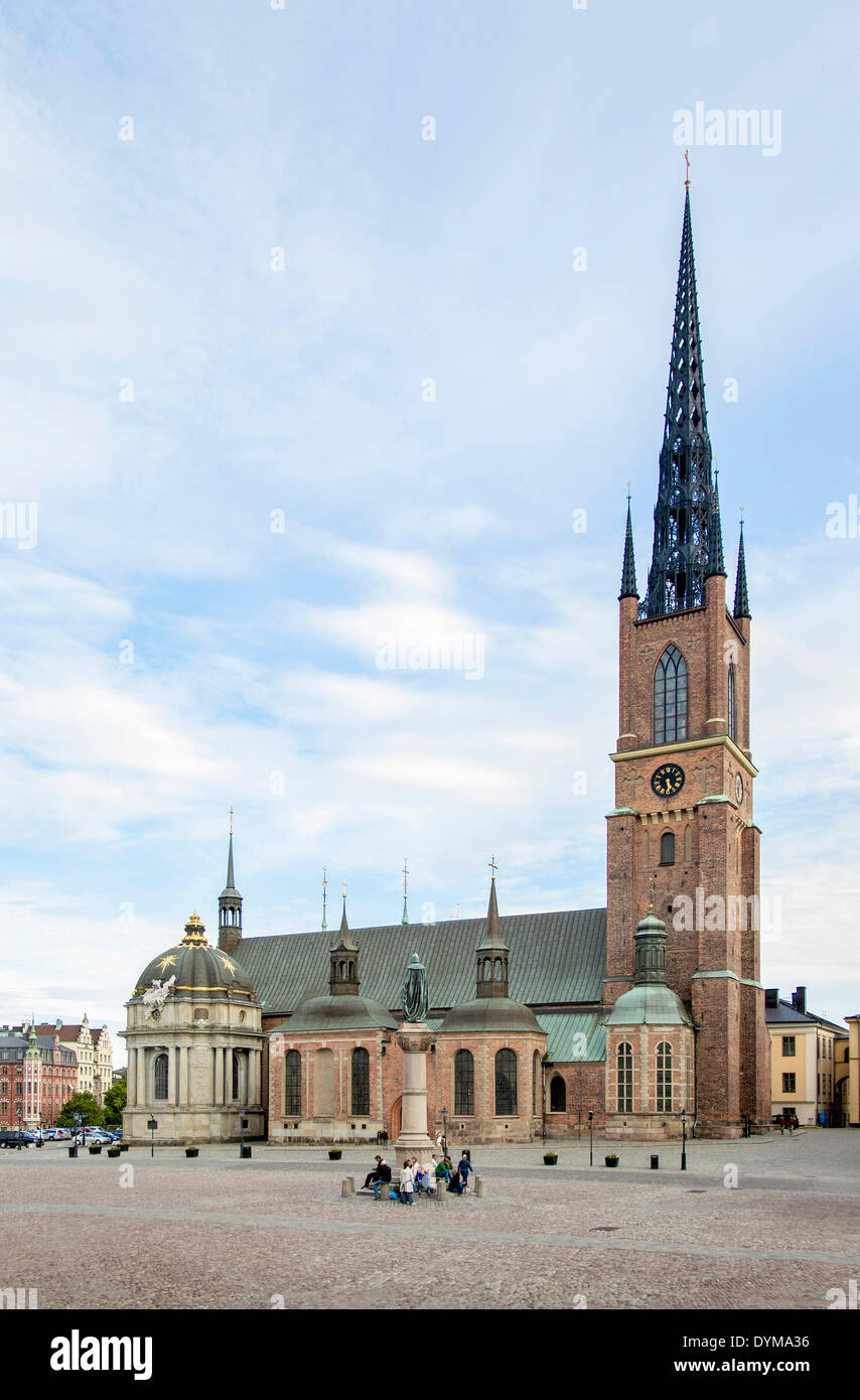 La Iglesia Riddarholm, Riddarholmskyrkan, Riddarholmen isla, Estocolmo, Suecia Foto de stock