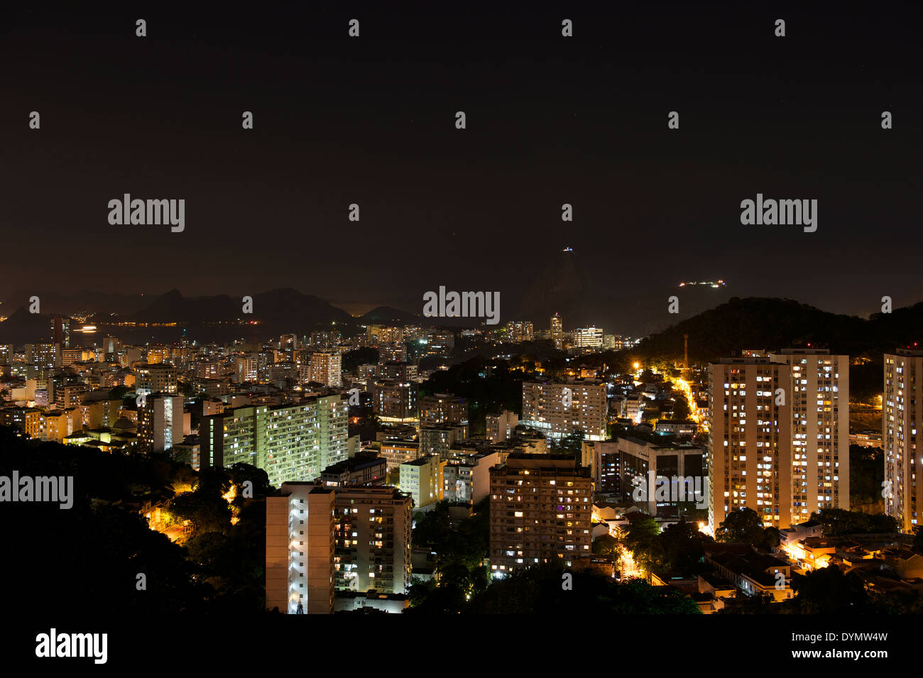 Río de Janeiro por la noche Foto de stock