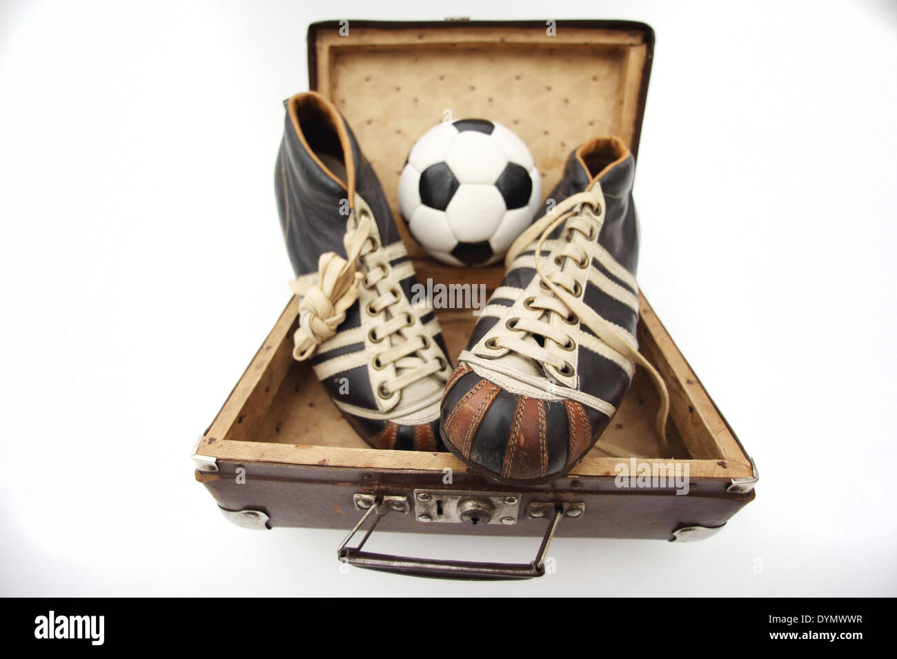 GER, Deutschland, Alte Fußballschuhe 20140309 Foto de stock