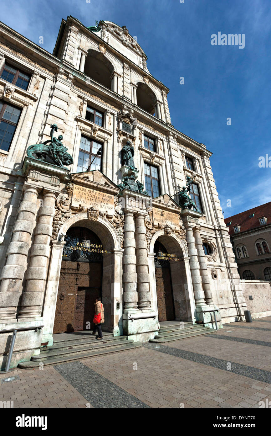 Bayerisches National Museum, Munich, la Alta Baviera, Alemania, Europa Foto de stock