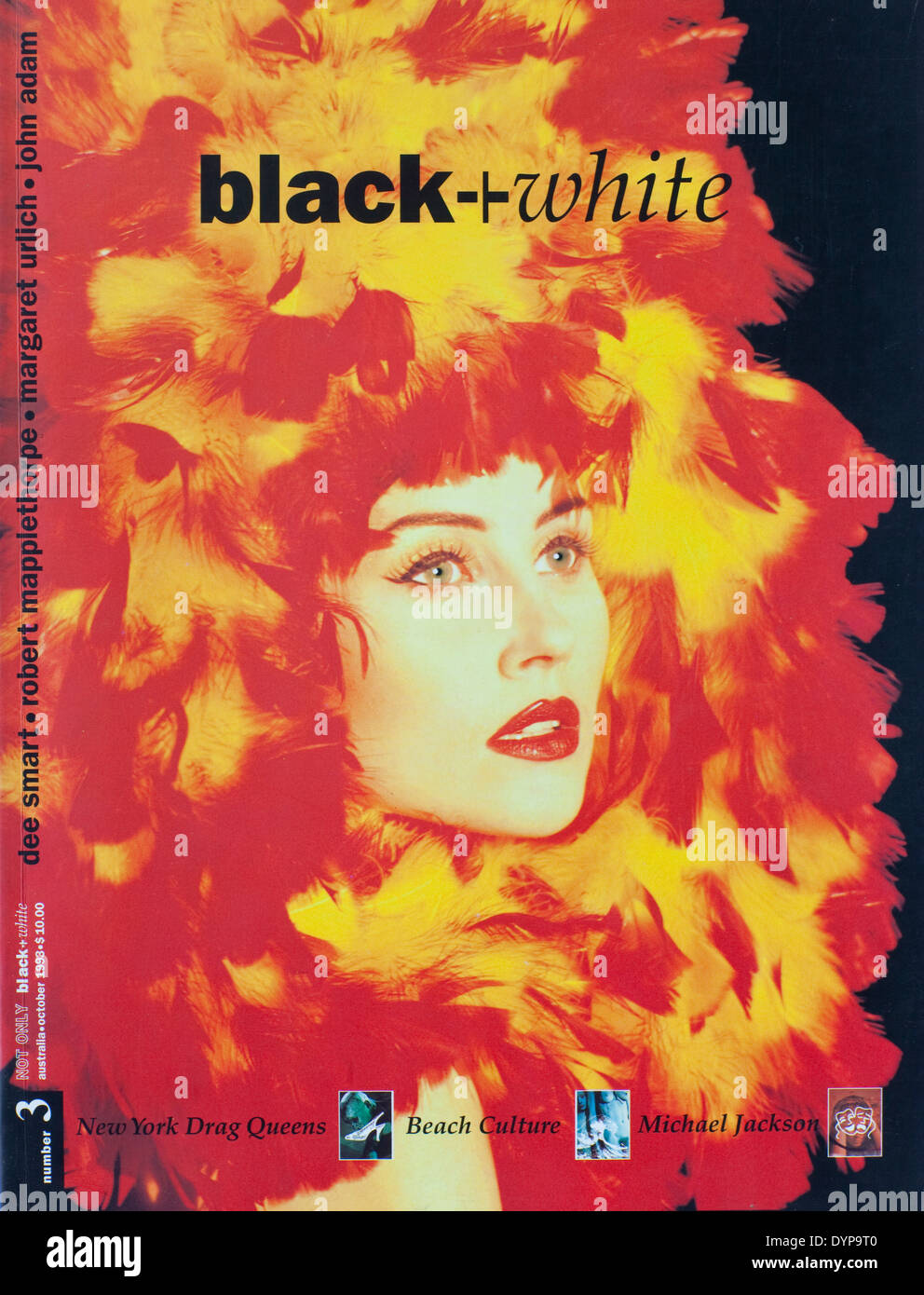Revista Black + White, Australia - sólo para uso editorial Foto de stock