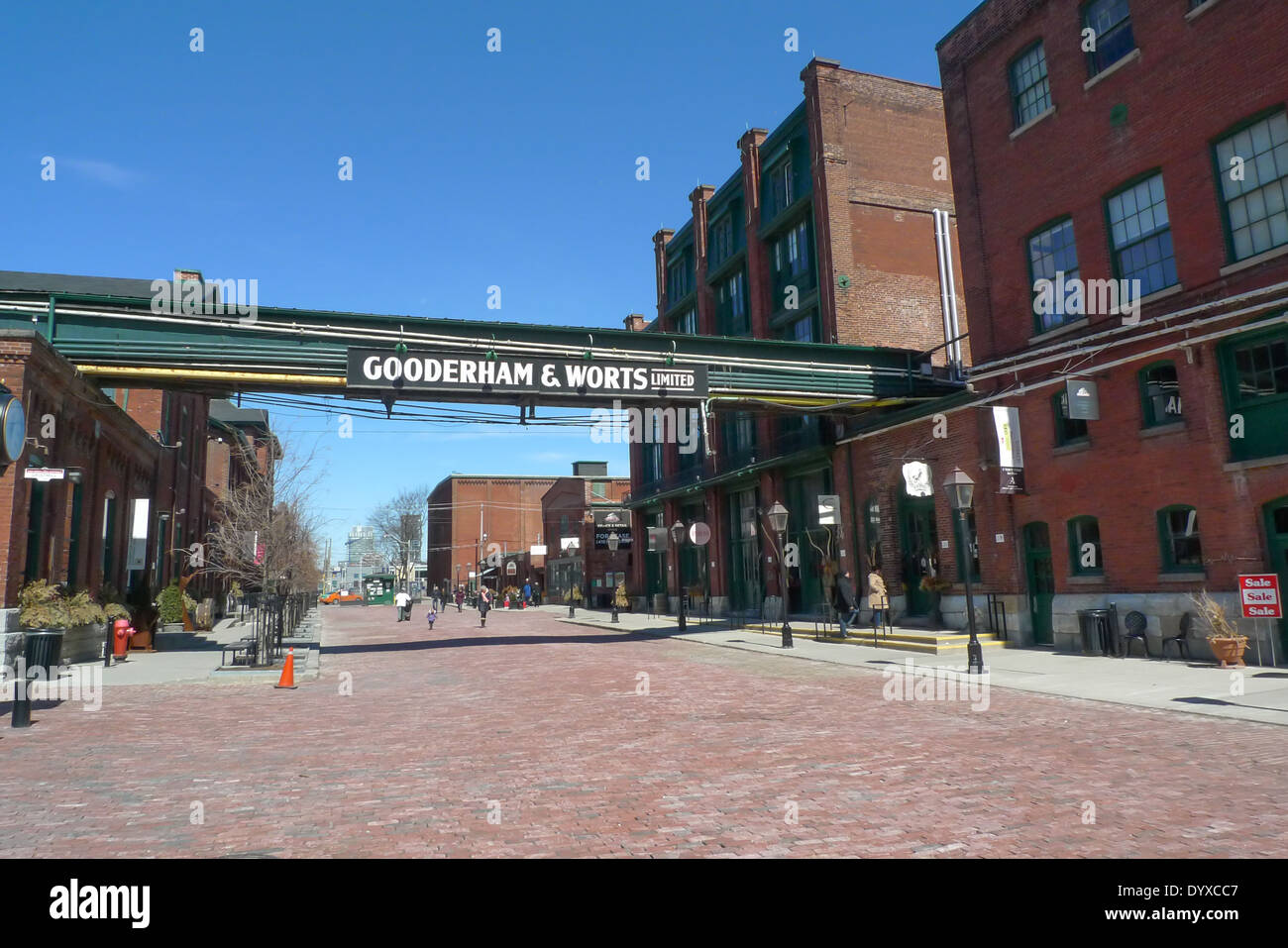 Gooderham y Worts, antiguamente la destilería más grande en Canadá, Distillery district, Toronto, Ontario, Canadá Foto de stock