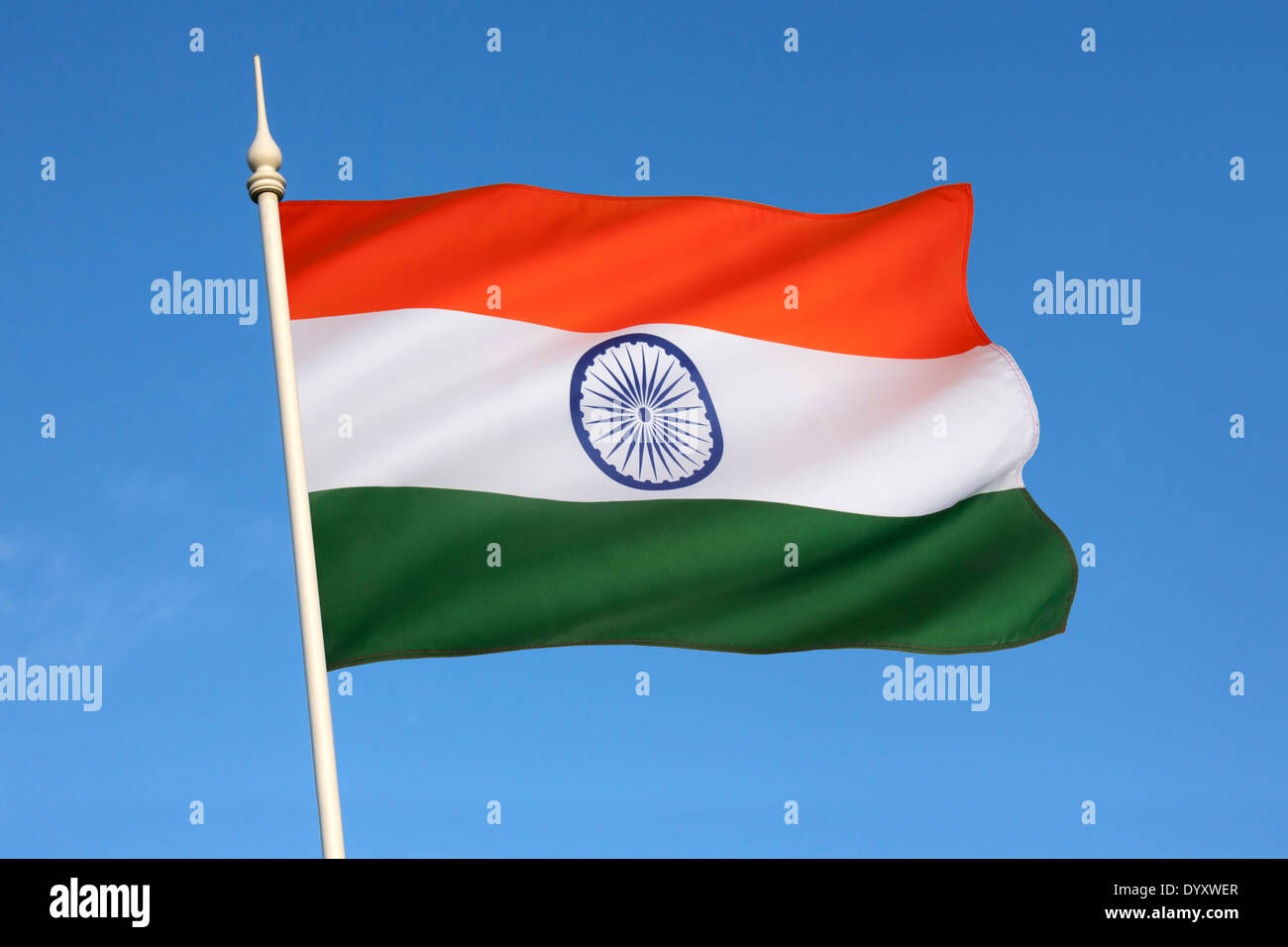 La bandera nacional de la India Foto de stock