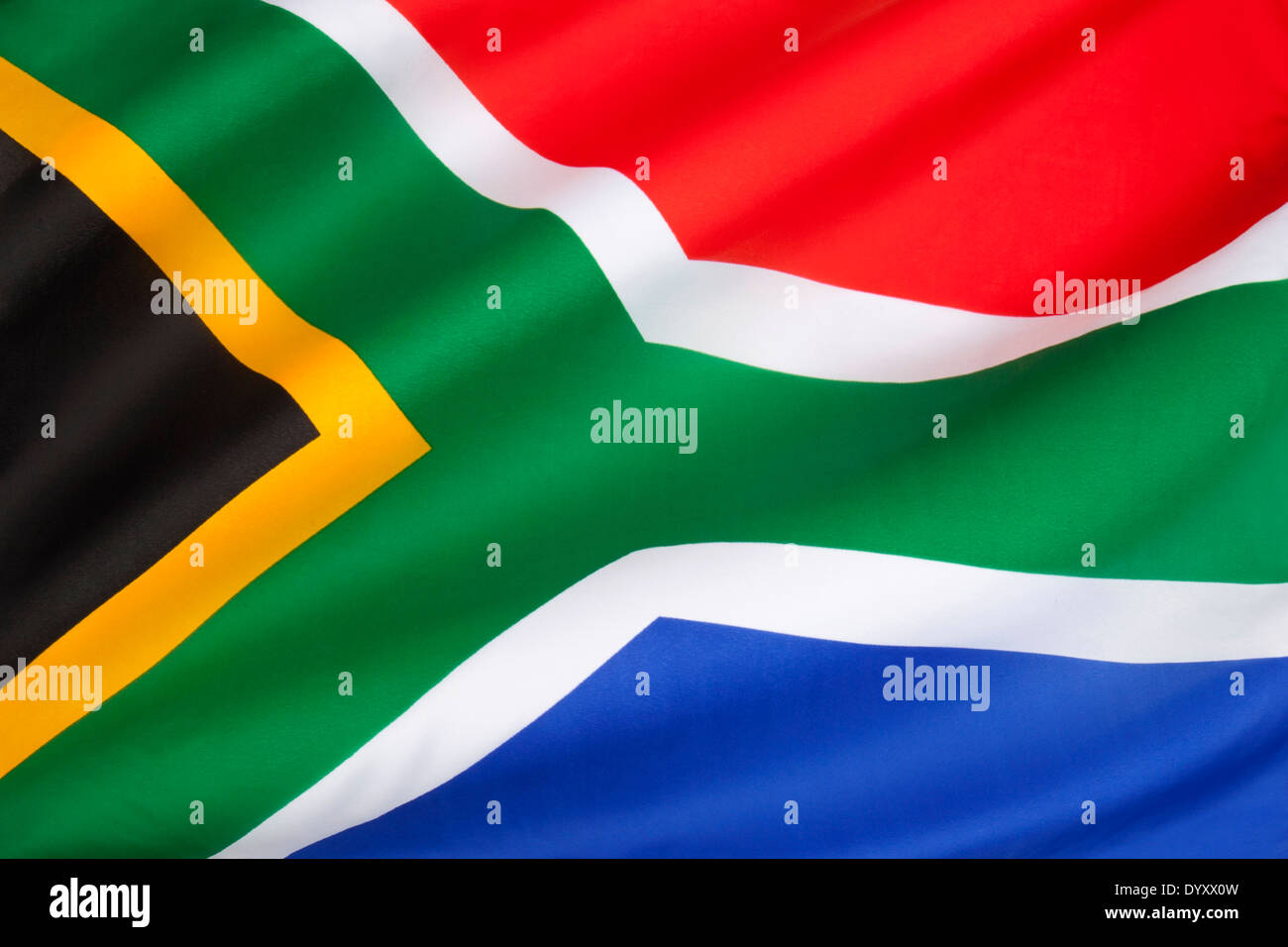 La bandera de la República de Sudáfrica. Foto de stock