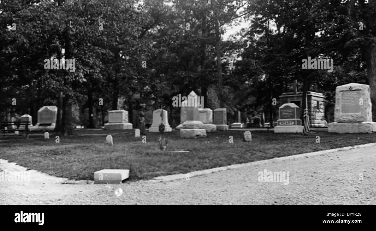 Vista de tumbas en el Cementerio Nacional de Arlington Foto de stock