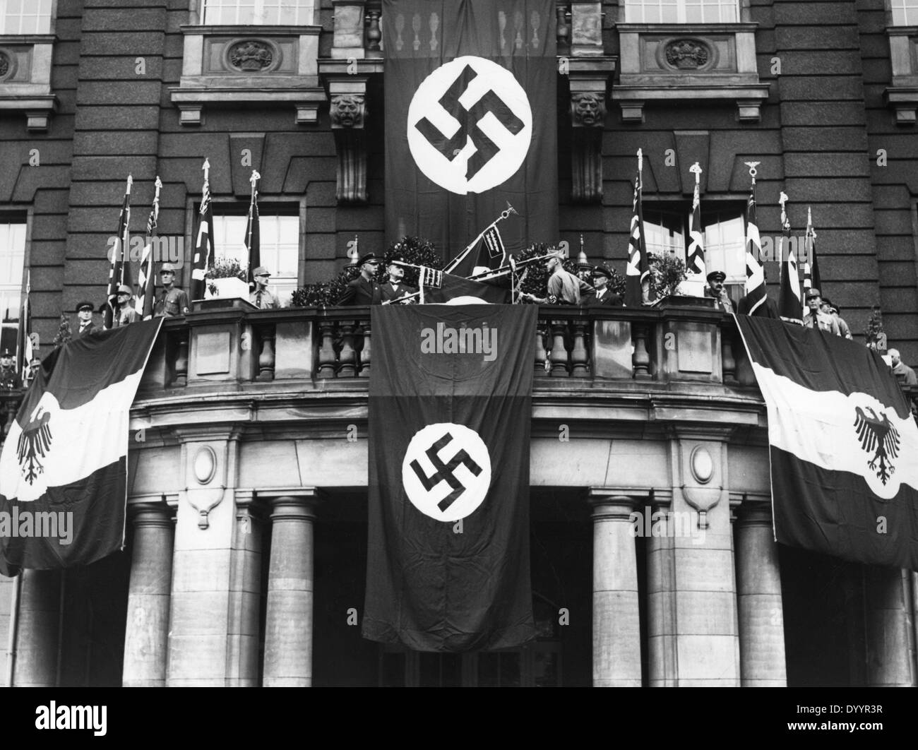 NSDAP "Ralley de Victoria' en Nuremberg, 1933. Foto de stock