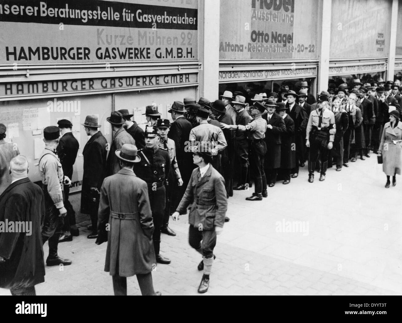 La propaganda del régimen nacionalsocialista, 1933. Foto de stock