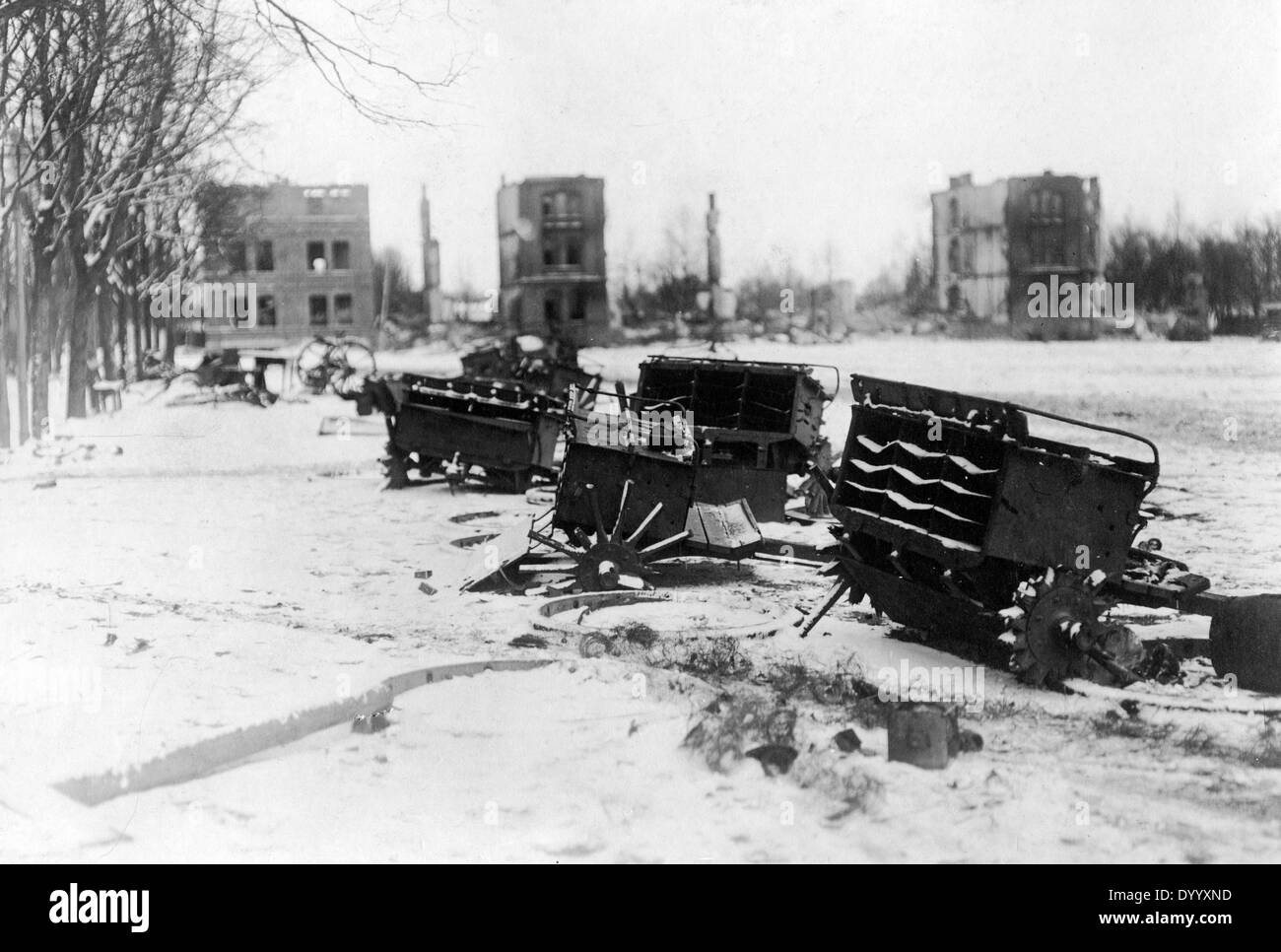Federación de los vagones de municiones shot pedazos, 1914 Foto de stock
