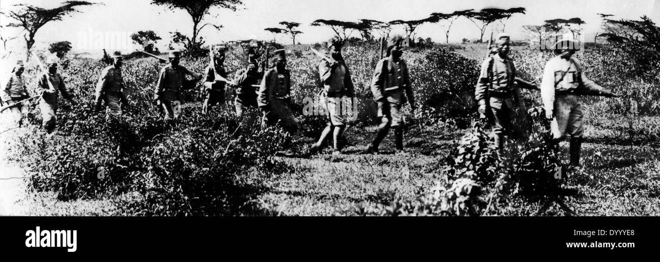 Los askaris en África Oriental Alemana en la I Guerra Mundial Foto de stock