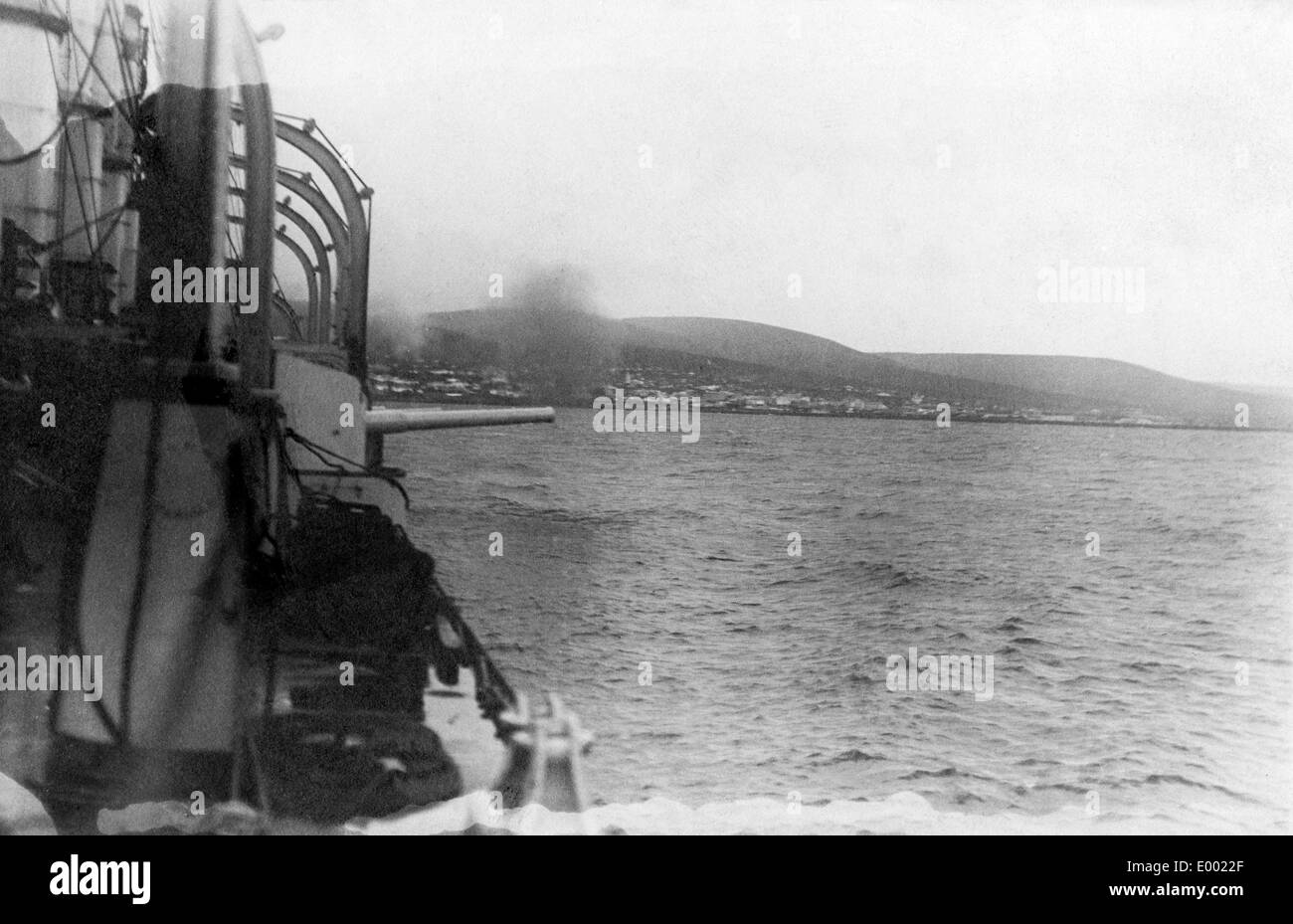 SMS Breslau en combate, 1917 Foto de stock