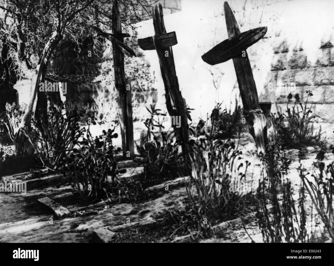 Las tumbas de los aviadores alemanes, 1936 Foto de stock