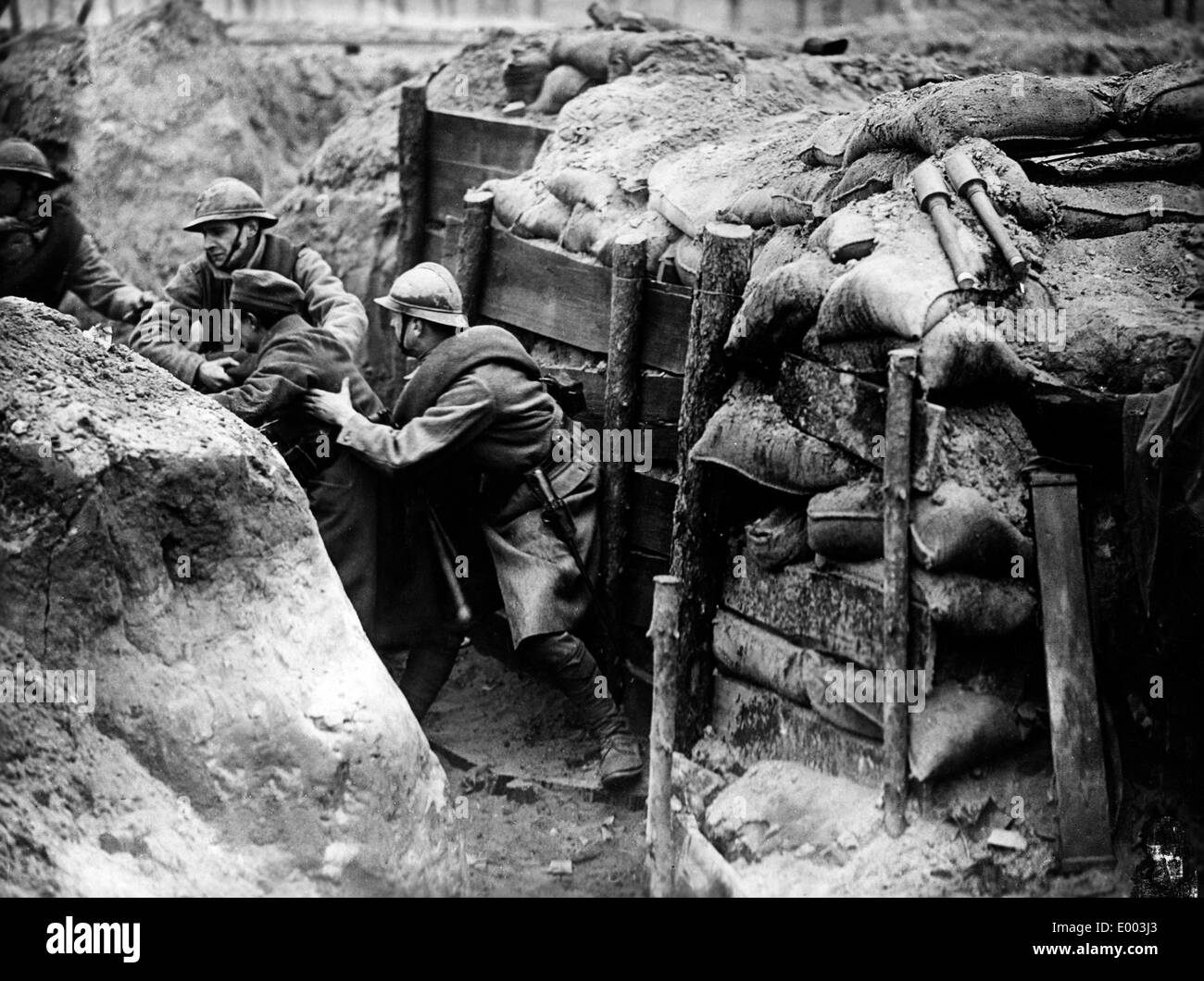 Escena de una película de guerra alemán Foto de stock