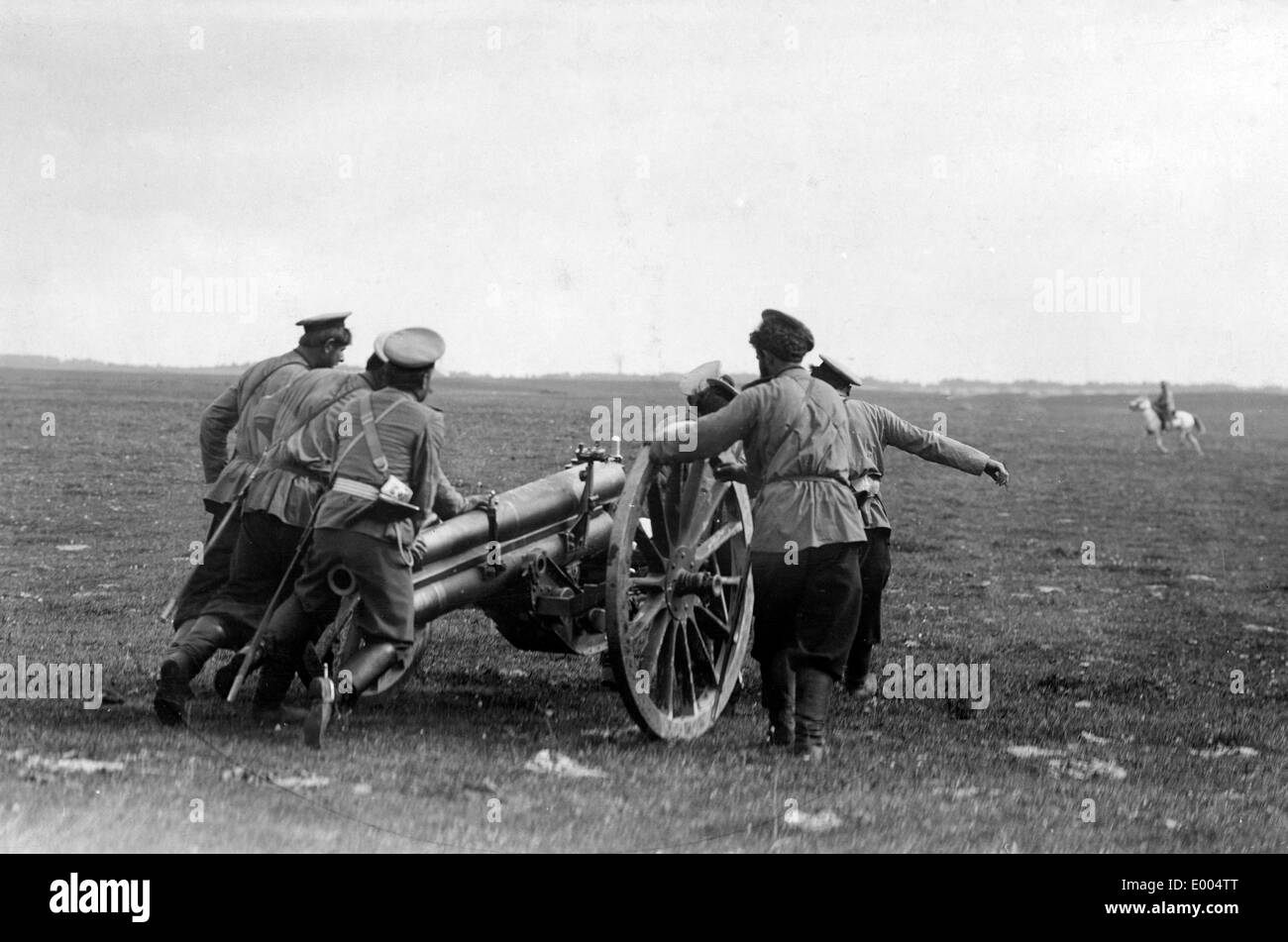 Campo ruso gun, 1914 Foto de stock