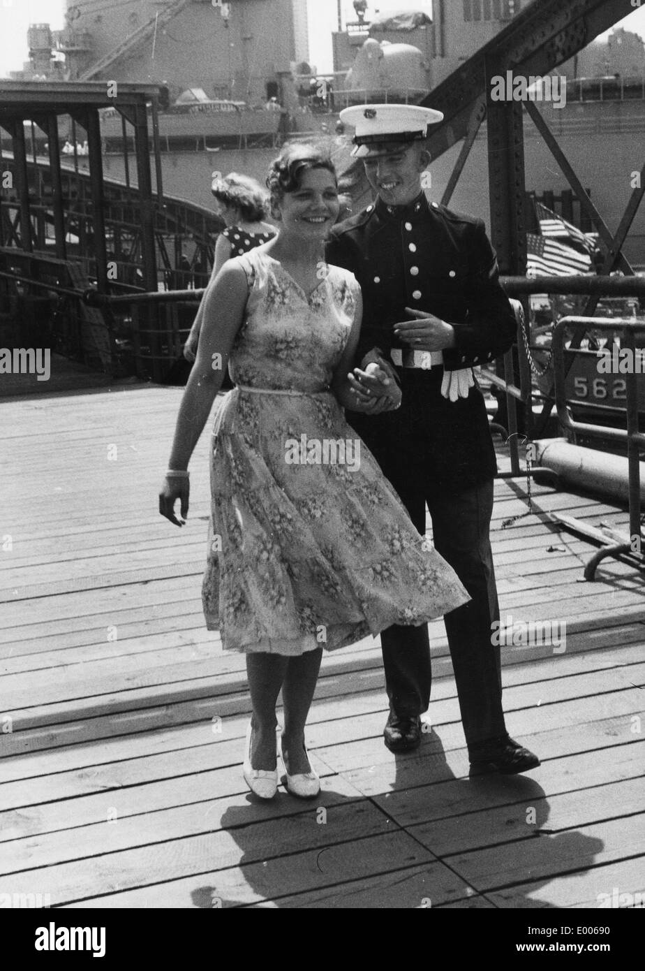 Visita de flota en Europa, 1958 Foto de stock