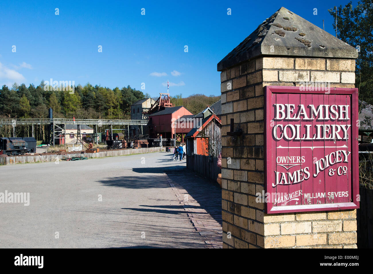 El museo Beamish Colliery Entrada, Condado de Durham, Inglaterra Foto de stock