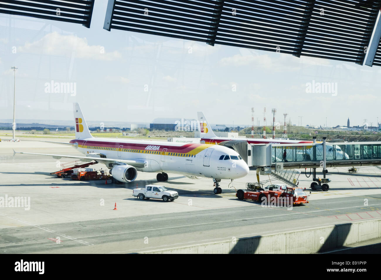 Aeropuerto de Madrid Barajas, Iberia, España, Madrid Foto de stock