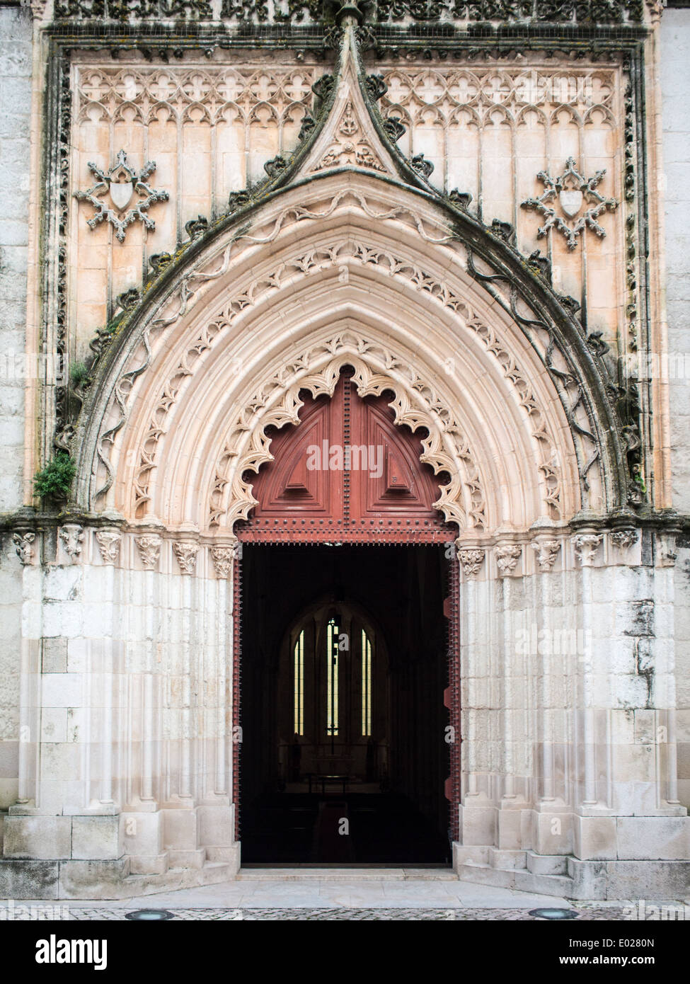 Fachada de la iglesia de Graça, Santarem Foto de stock