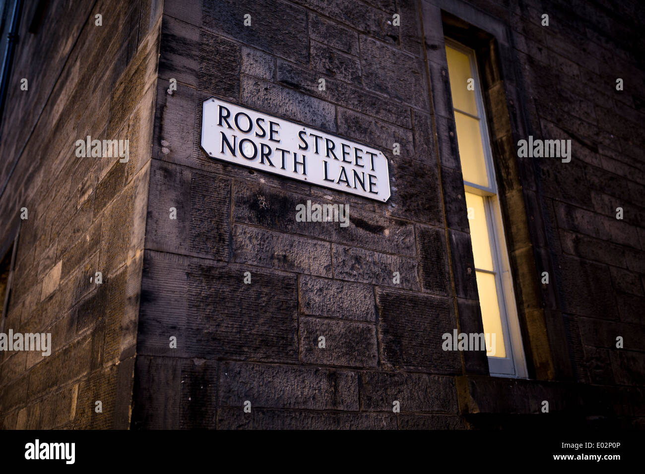 Rose Street Edimburgo Escocia Foto de stock