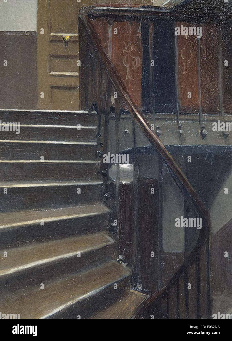 Escalera de Edward Hopper en 48 rue de Lille Paris Foto de stock