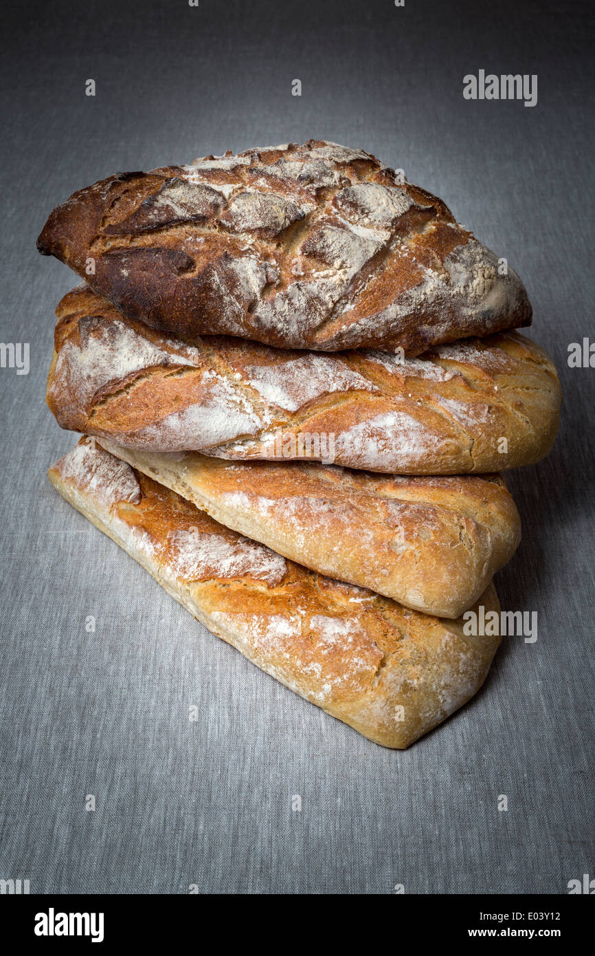 Alquería panes. Para el experto consumidor de pan, nada es mejor que un maestro panadero del pan. Dolores de campagne. Foto de stock