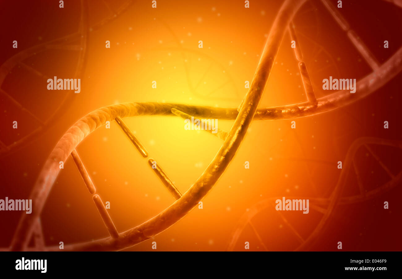 Imagen conceptual de ADN. Foto de stock