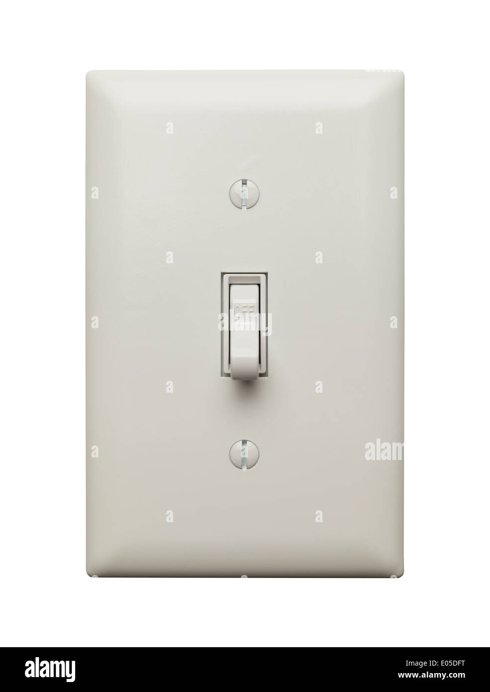 Enchufe hembra blanco y caja de interruptores en pared de yeso Fotografía  de stock - Alamy
