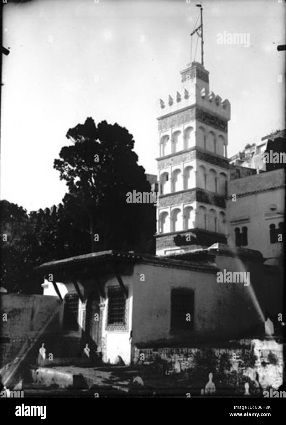 Mosquée d'Alger, avril 1881 Foto de stock