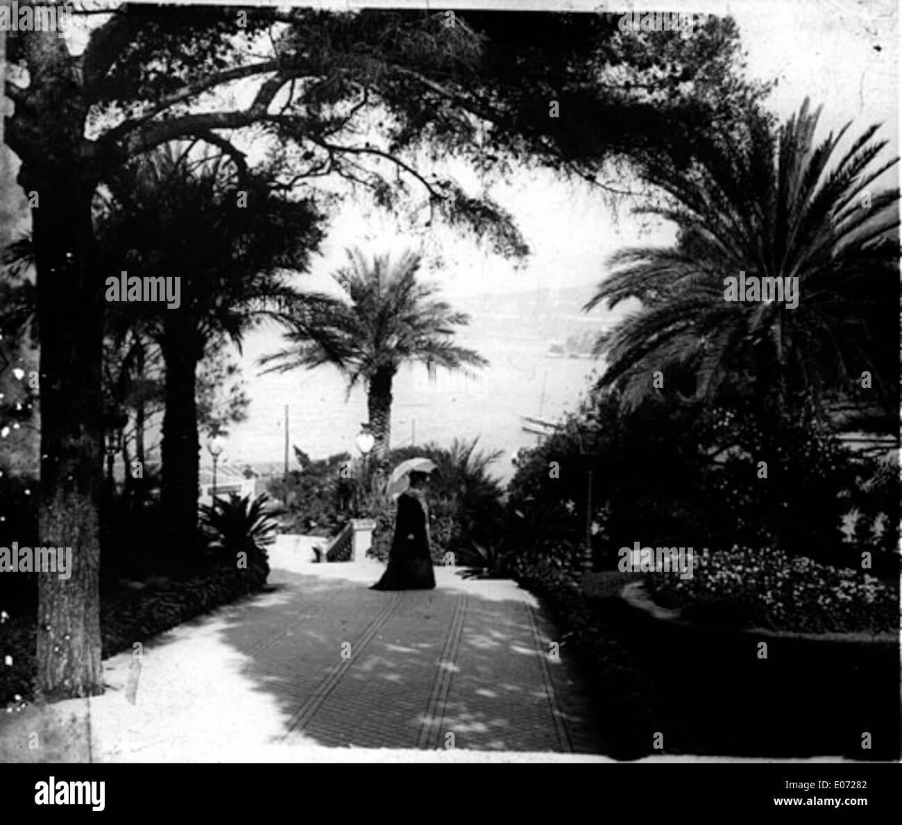 Descente de la gare, Monte-Carlo, avril 1906 Foto de stock