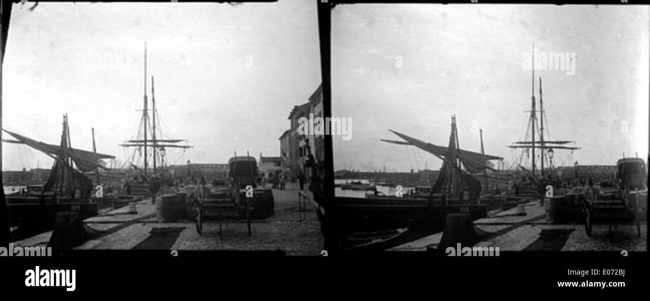 Vue du port, Les Quais, Monte-Carlo vers [1905] Foto de stock