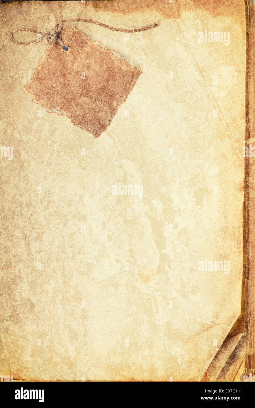 Ahora Discriminatorio río Grunge la textura del libro viejo hoja de papel y cartón en blanco en  cuerda con espacio para el texto Fotografía de stock - Alamy