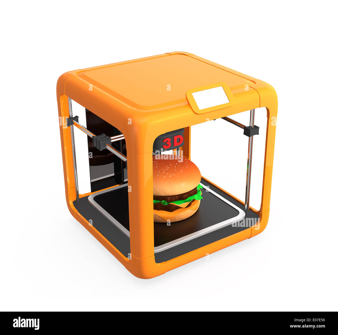 Hamburguesa de impresión de la impresora 3d para la nueva solución de  asistencia alimentaria Fotografía de stock - Alamy