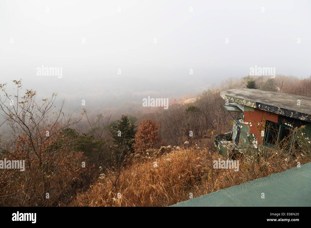 DMZ (zona desmilitarizada) en la frontera de Corea del Norte y Corea del Sur, Corea del Sur, Asia Foto de stock