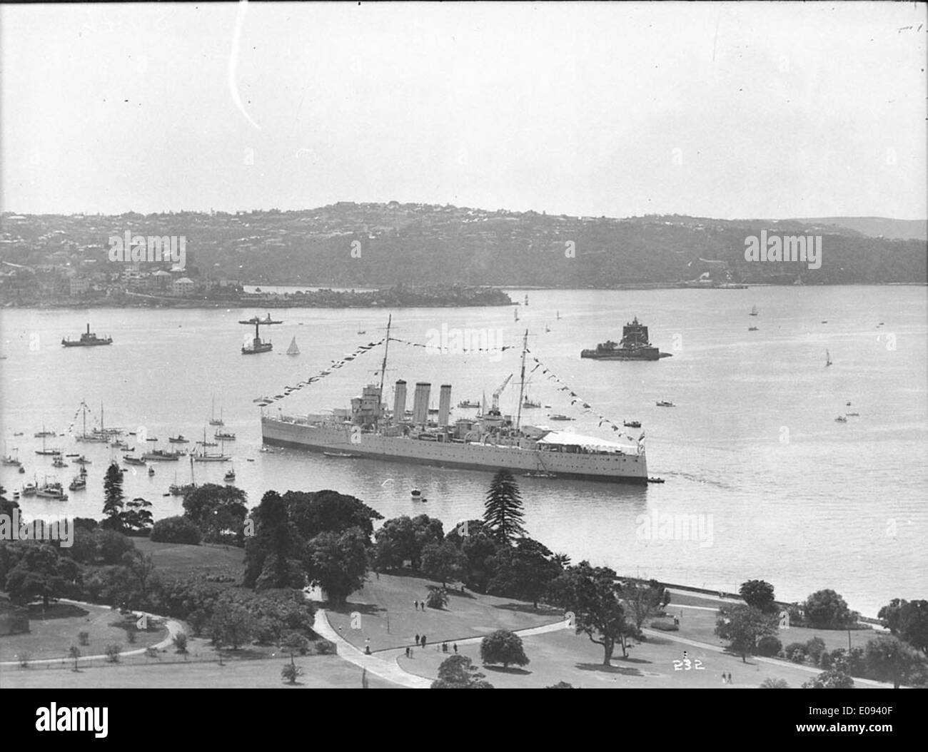 Puerto de Sydney, el 19 de marzo de 1932, por Hall & Co. Foto de stock