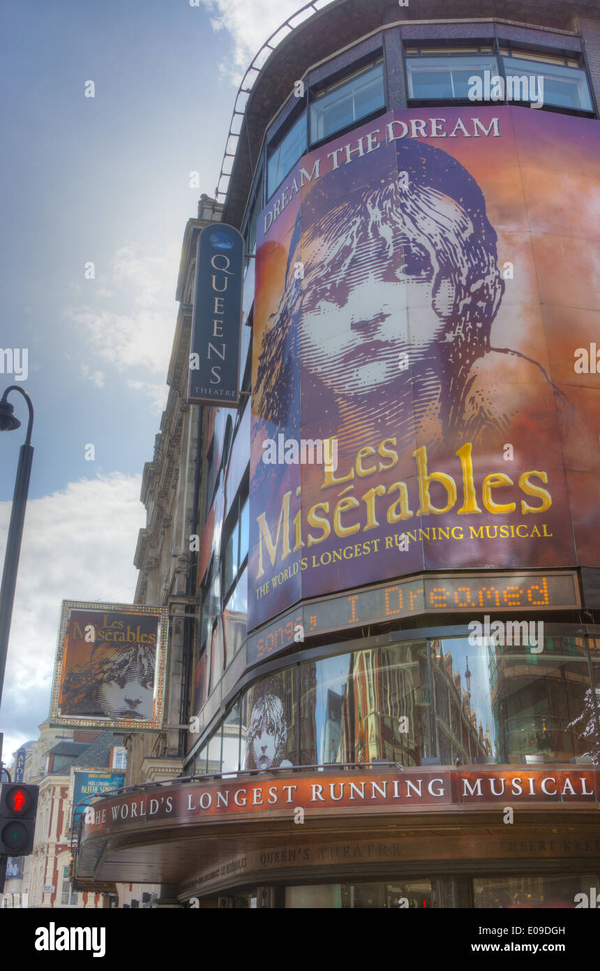 Los miserables. Teatro de Londres Foto de stock