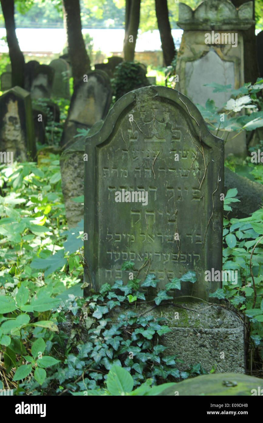 Nuevo Cementerio judío de Kazimierz, Cracovia, Polonia Foto de stock