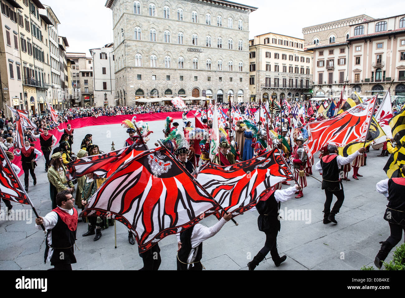Trofeo Marzocco, Firenze, Italia, el desfile en el centro histórico de