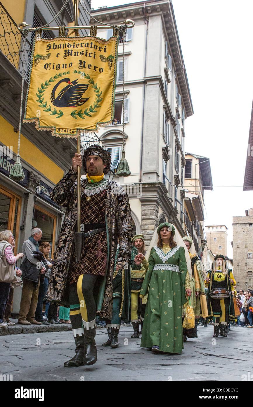 Trofeo Marzocco, Firenze, Italia, el desfile en el centro histórico de