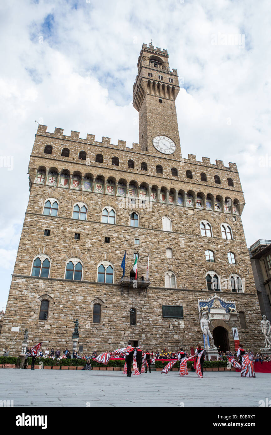 Trofeo Marzocco, Firenze, Italia, el desfile en el centro histórico de
