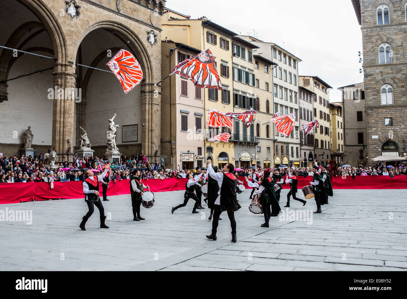 Trofeo Marzocco, Firenze, Italia, el desfile en el centro histórico de