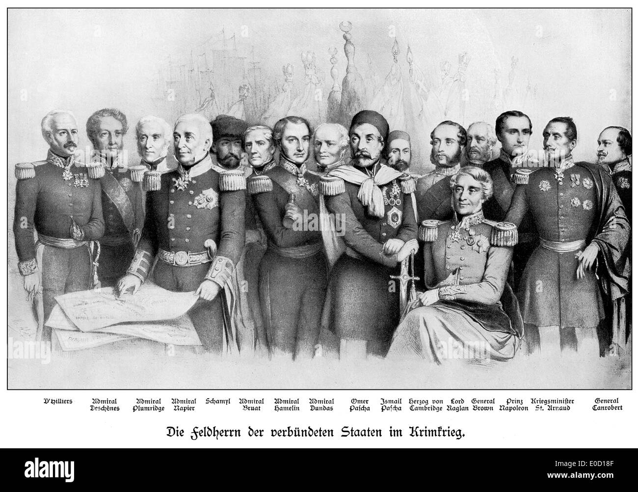 El comandante de los Estados Confederados durante la Guerra de Crimea Foto de stock
