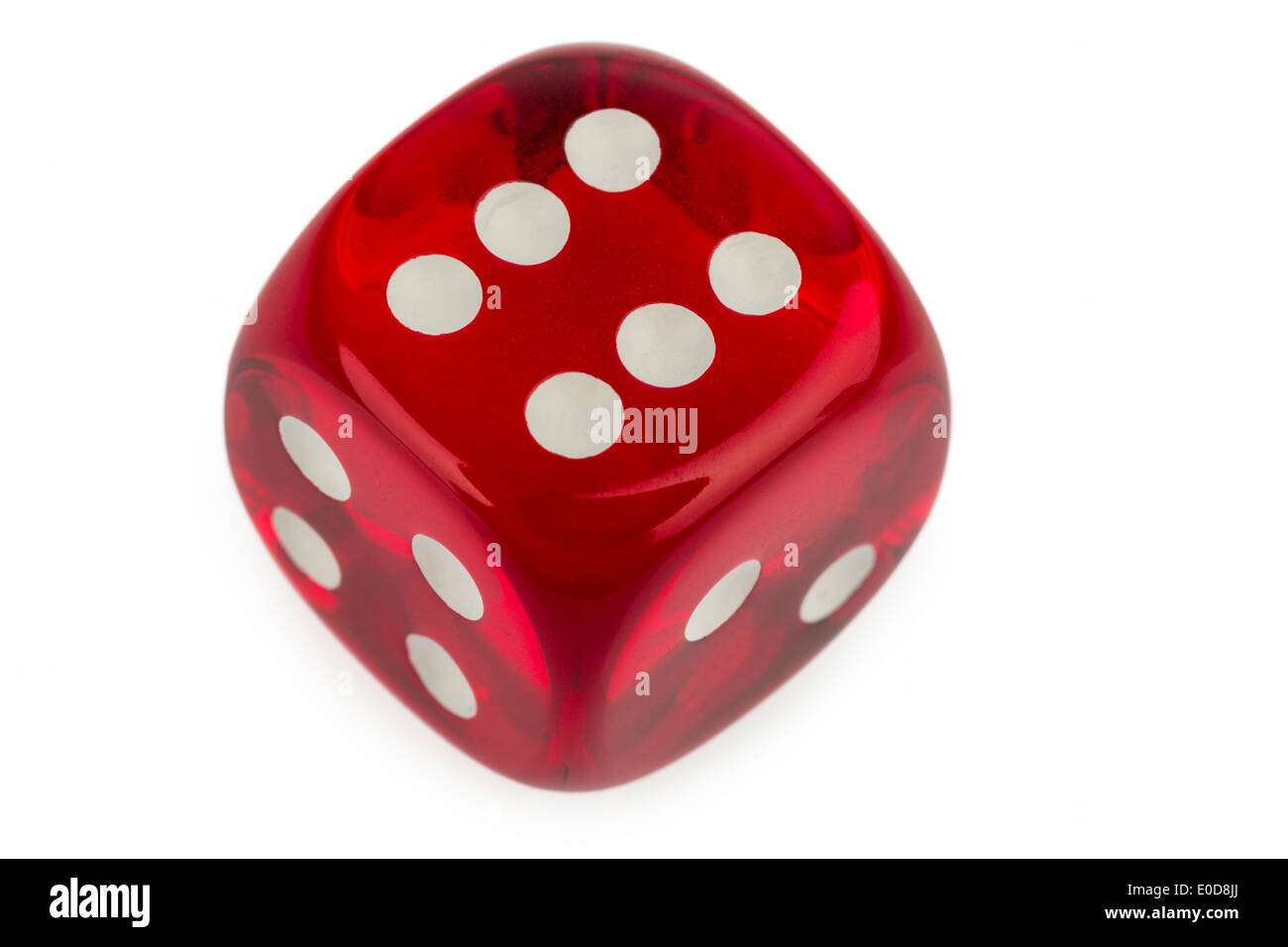 Cubo rojo, foto simbólico para el juego de azar, riesgo y reproducir la adicción, Roter Wuerfel, Symbolfoto fuer Gluecksspiel, Risiko und SP Foto de stock