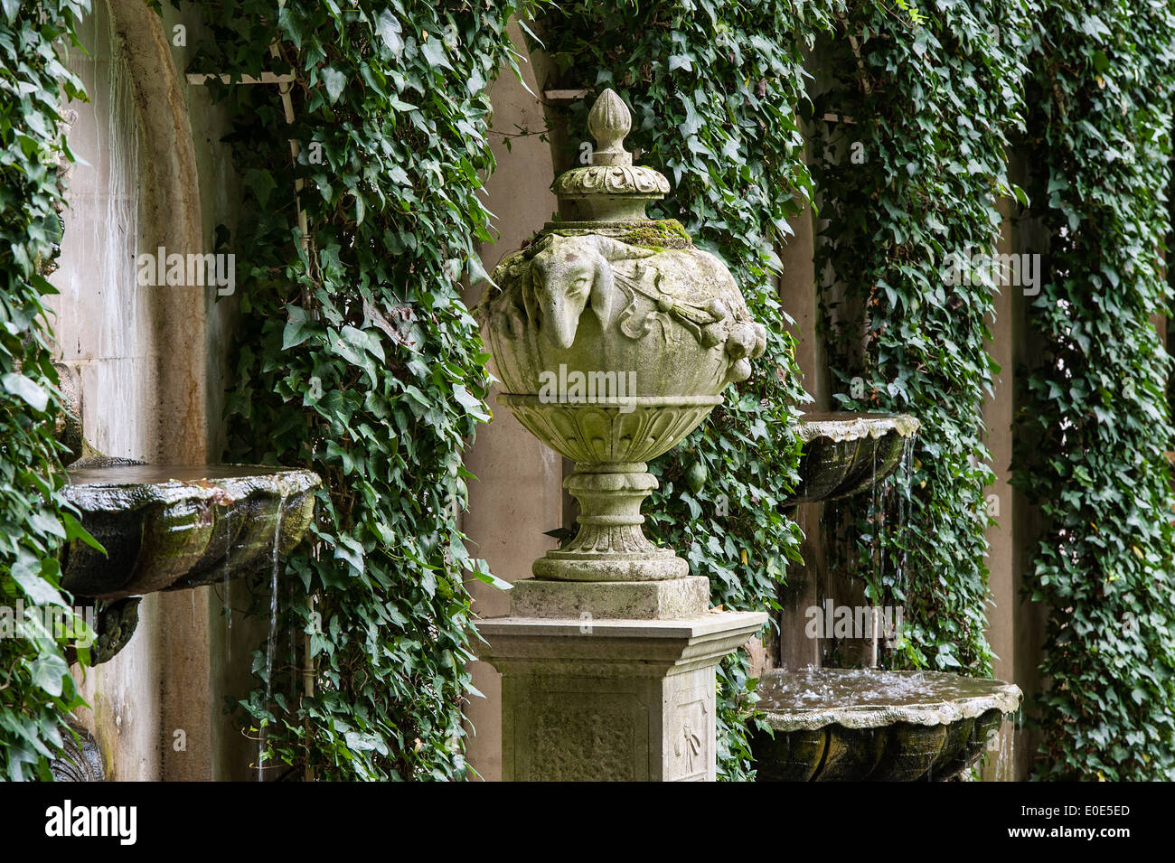 Viejo mundo jardín italiano formal en Longwood Gardens, Pennsylvania, EE.UU. Foto de stock