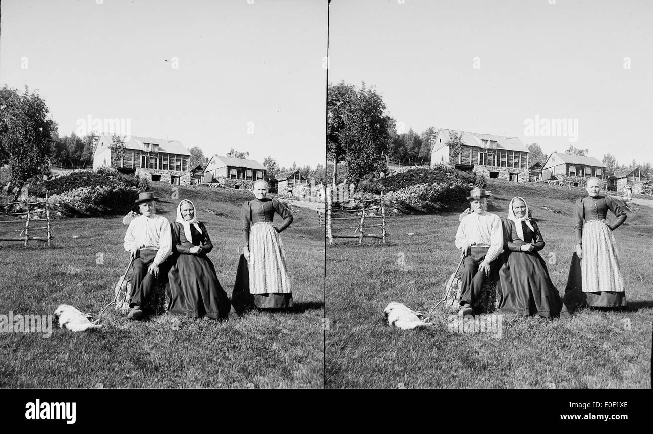 Retrato de grupo, Sogn, ca. 1898-1910. Foto de stock